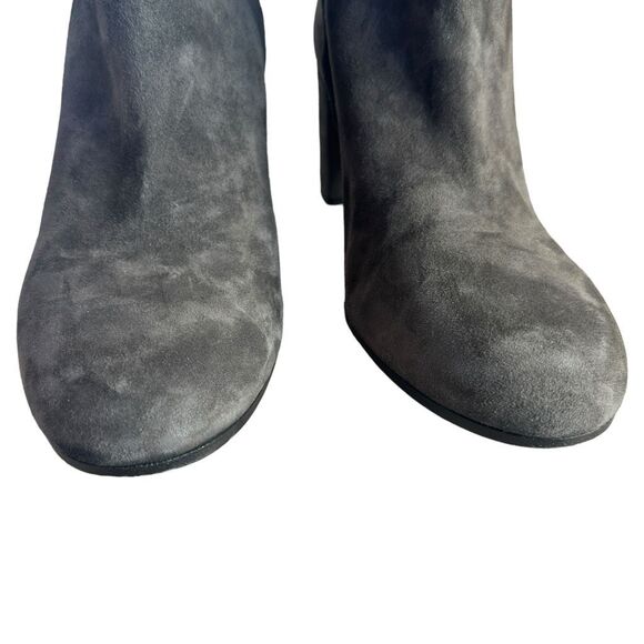 Vince Blakely Gray Suede‎ 2.5” Block Heel Ankle Boots Bootie Size 9M EU 39 Shoes - Picture 6 of 12
